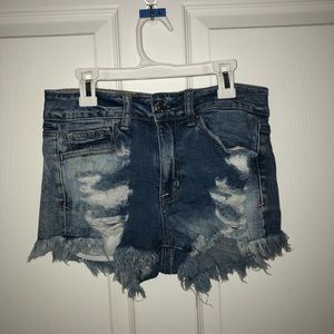 American Eagle Distressed Jean Shorts